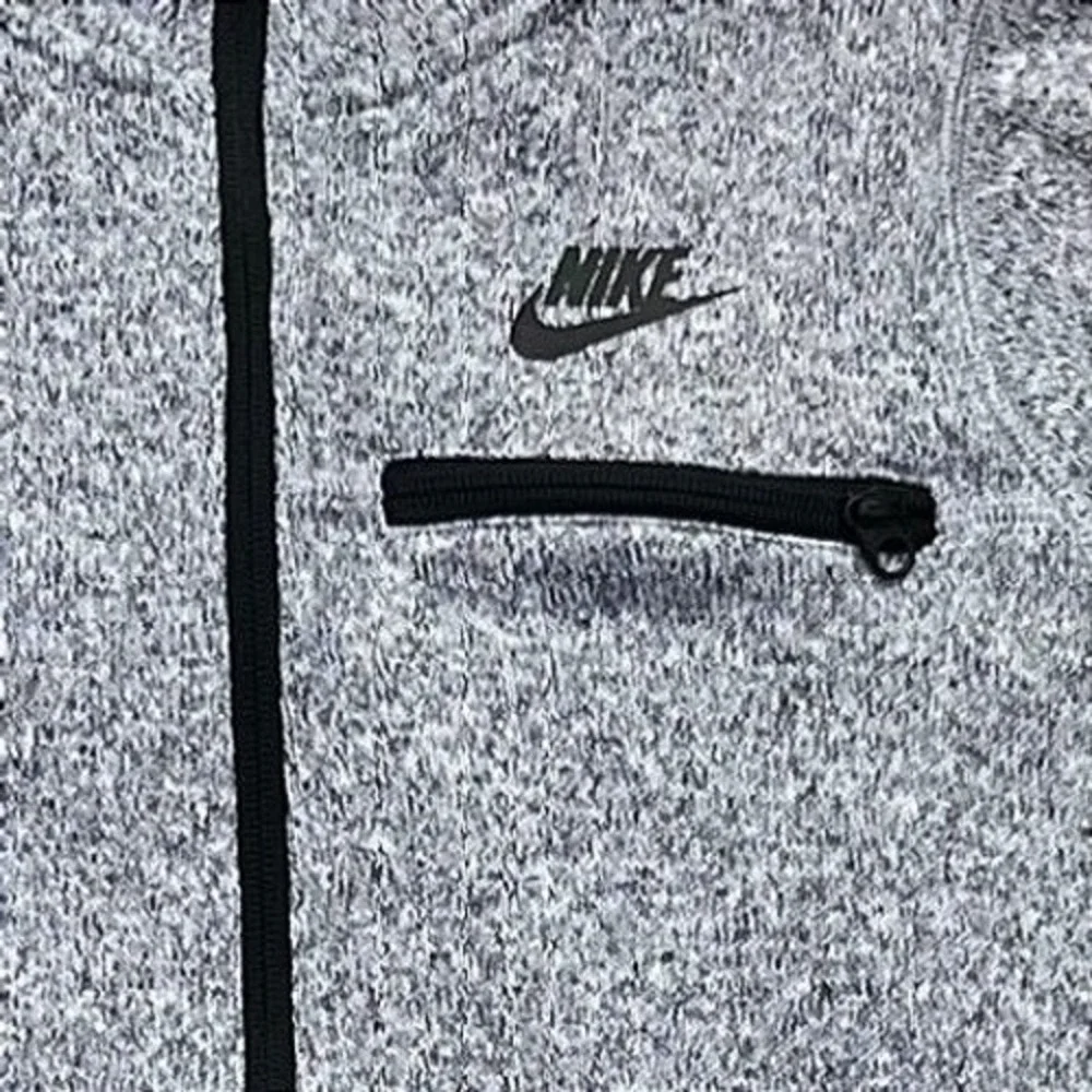 Nike Full Zip Sweater Fleece Jacket Womens Size L Grey Polyester Warm Athleisure